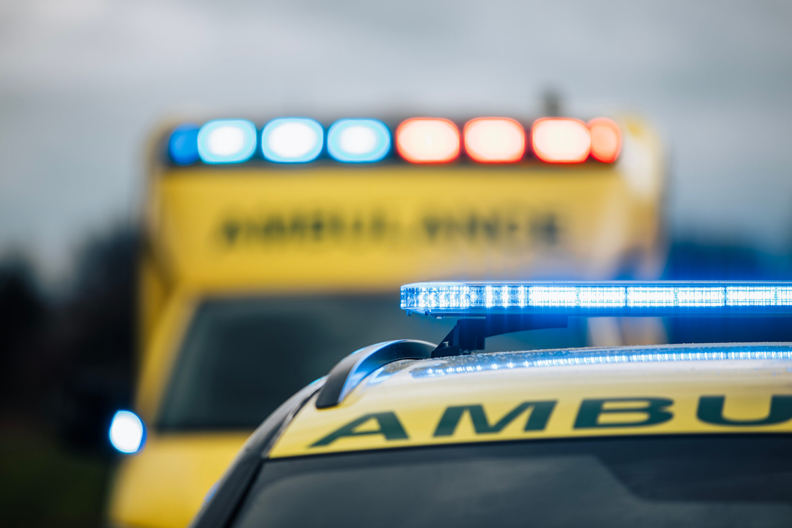 Emergency ambulances up-close